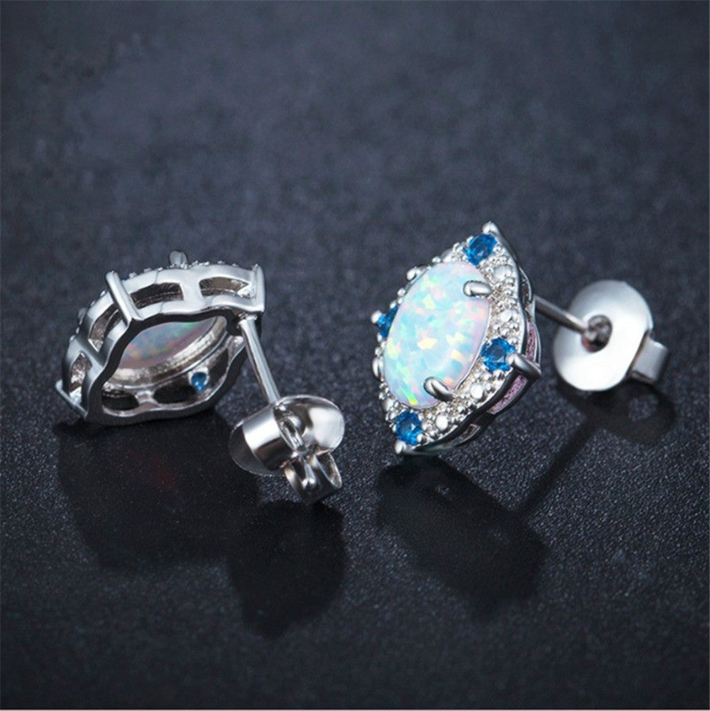 Wholesale Rhomboid Zircon Alloy Earrings